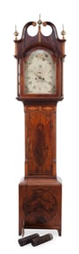 NEW JERSEY TALL-CASE CLOCK Late 18th Century Height 92". Width 19.75". Depth 10.25". Includes