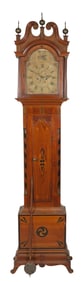 NEW JERSEY TALL-CASE CLOCK Early 19th Century Height 98.5". Width 22.5". Depth 10". Lacks pendulum