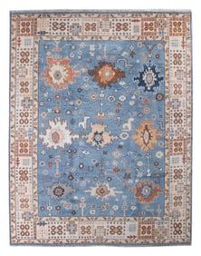 MAHAL DESIGN RUG: 7'10" X 9'10" 21st Century