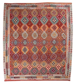 KILIM RUG: 10'5" X 12'7" 21st Century