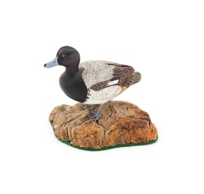 A.J. KING MINIATURE BLUEBILL DRAKE North Scituate, Rhode Island, 1881-1963 Height 2.25".