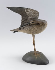 A. ELMER CROWELL LIFE-SIZE GREATER YELLOWLEGS East Harwich, Massachusetts, 1862-1952 Height 12".