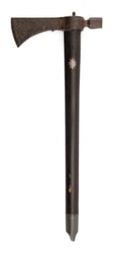 NATIVE AMERICAN PIPE TOMAHAWK 19th Century Length 19.5".
