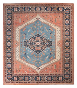 SERAPI DESIGN RUG: 8'2" X 9'7" 21st Century