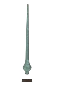 COPPER ARCHITECTURAL SPIRE 19th Century Height 78".