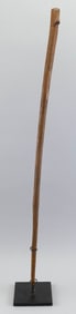 THOMAS JEFFERSON CRADDOCK CARVED MAPLE CANE Circa 1880 Length 35.5".