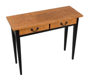 ELDRED WHEELER TWO-DRAWER HALL TABLE Massachusetts, 20th Century Height 29". Width 36". Depth14".