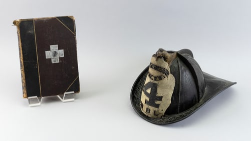TWO PIECES OF FIREFIGHTING MEMORABILIA 19th Century