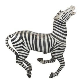 ZEBRA CAROUSEL FIGURE ATTRIBUTED TO HERSCHELL-SPILLMAN CO. North Tonawanda, New York, Circa 1920