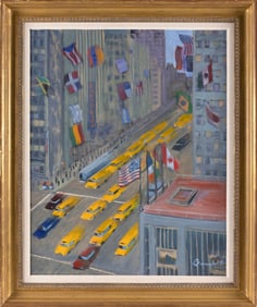 TONY (ANTHONY DOMINICK BENEDETTO) BENNETT (New York, 1926-2023), "Avenue of the Americas"., Oil on