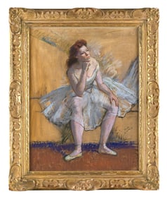 LOUIS KRONBERG (New York/Florida/Massachusetts/France, 1872-1965), Seated dancer., Pastel, 24" x 17"