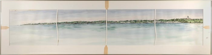 PETER LEWIS DUTRA (Rhode Island/Massachusetts, 1943-2018), Quadriptych "Looking West From Satchuest