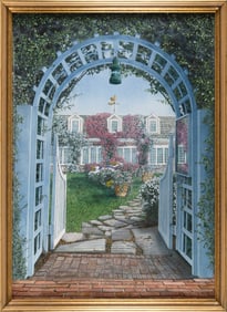 MARSHALL DUBOCK (Massachusetts, 1943-), Nantucket arbor., Watercolor on paper, 40" x 28" sight.