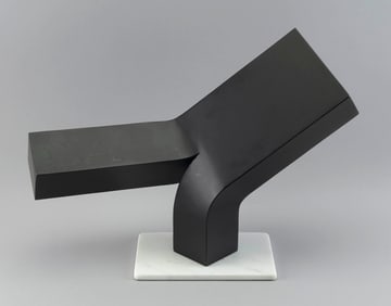 CLEMENT L. MEADMORE (New York, 1929-2005), "Nidor", Steel with white marble base, height 15". Length