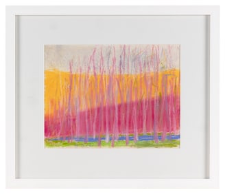 WOLF KAHN (New York/Vermont/Germany, 1927-2020), Trees with oranges and pinks., Pastel on paper,