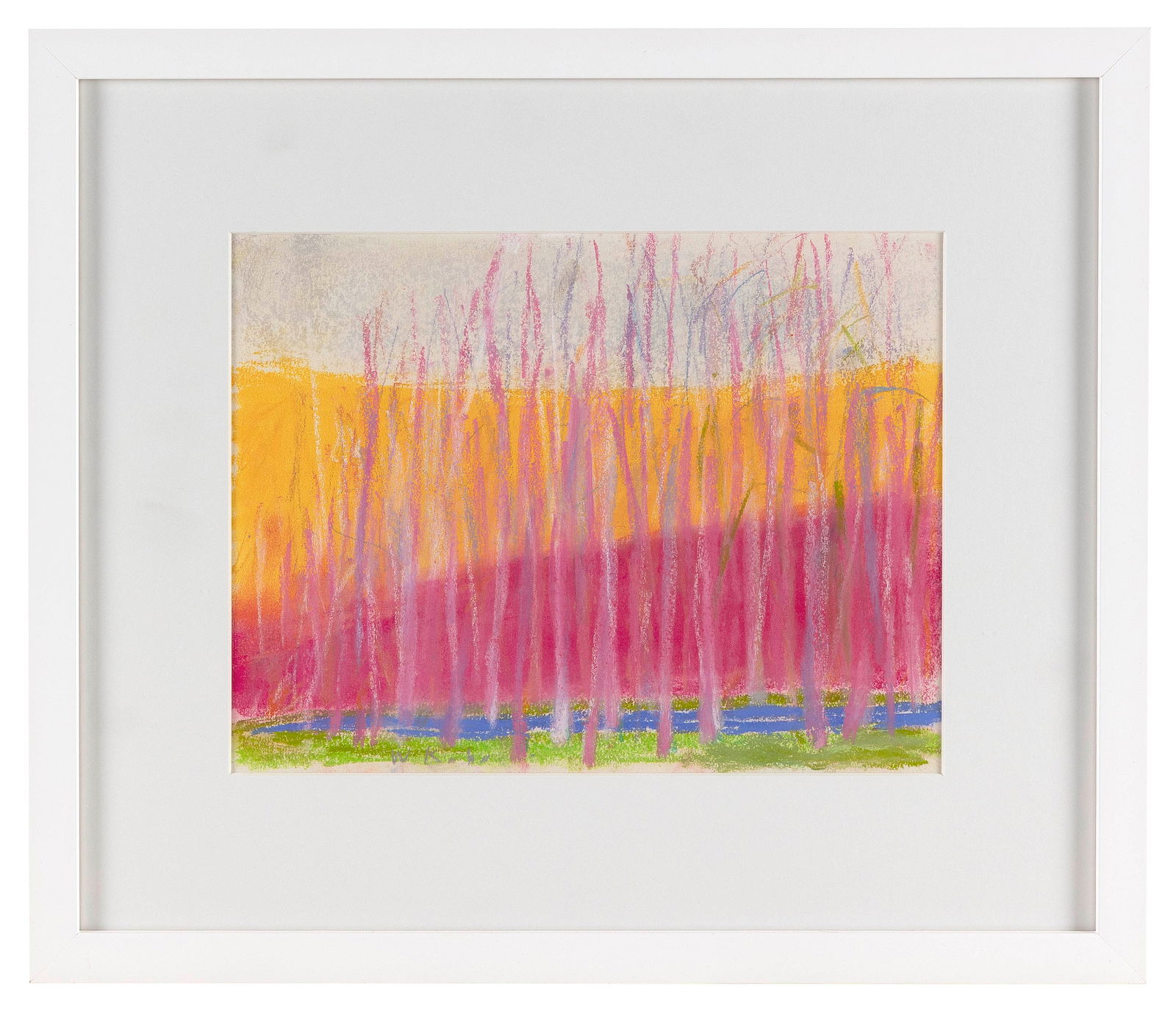 WOLF KAHN (New York/Vermont/Germany, 1927-2020), Trees with oranges and pinks., Pastel on paper,: WOLF KAHNNew York/Vermont/Germany, 1927-2020Trees with oranges and pinks. Signed lower left "W. Kahn".Pastel on paper, 8.75" x 12" sight. Framed 15.5" x 18.5".
