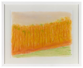 WOLF KAHN (New York/Vermont/Germany, 1927-2020), Trees with oranges and yellows.