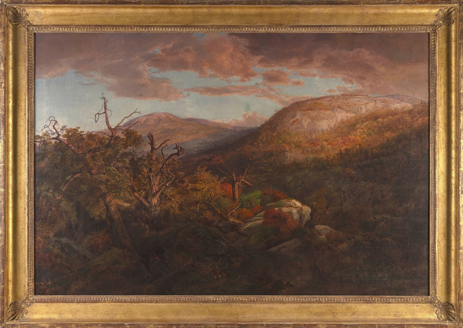 ARTHUR PARTON (New York/Pennsylvania/United Kingdom, 1842-1914), "High in the Adironacks"., Oil on: ARTHUR PARTONNew York/Pennsylvania/United Kingdom, 1842-1914"High in the Adironacks". Signed lower center "A. Parton". Titled on label verso.Oil on canvas, 29.75" x 45". Framed 37" x 51.5". Provenance