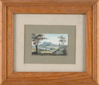 ATTRIBUTED TO ALEXANDER JACKSON DAVIS (New York/New Jersey, 1803-1892), "View of Saddle Back