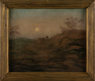 ALBERT PRENTICE BUTTON (Massachusetts, 1868-1931), "Barren Pasture"., Oil on canvas, 13" x 16".