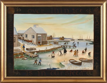 ELIZABETH MUMFORD (Massachusetts, 1950-2020), "In Skating Over Thin Ice Our Safety Is In Our Speed"