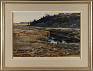 ROBERT VERITY CLEM (Massachusetts/Connecticut, 1933-2010), Marsh scene., Watercolor on paper, 17" x