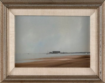 ANNE PACKARD (Massachusetts/New Jersey, 1933-), Macmillan Wharf, Provincetown Harbor., Oil on panel,
