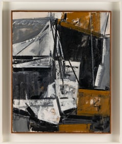 HAYNES OWNBY (New York/Massachusetts, 1929-2001), Limited color palette composition., Oil on canvas,