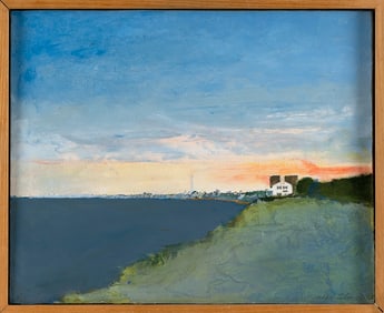 ARTHUR MORRIS COHEN (New York, 1928-2012), "Provincetown, November, 2000"., Oil on canvas board, 11"