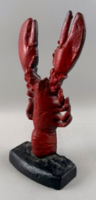 CAST IRON LOBSTER DOORSTOP Early 20th Century Height 12.75".