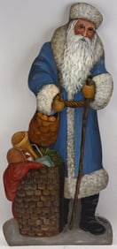 ELAINE WRIGHT (Massachusetts, Contemporary), Santa Claus-form fireback., Height 33.75". Width 15".