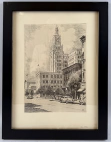 SEARS GALLAGHER (Massachusetts, 1869-1955), New England Mutual Life Insurance Co. office, Copley