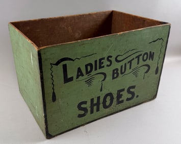 PAINTED WOODEN BOX 19th Century Height 10.5". Width 16.5". Depth 11".