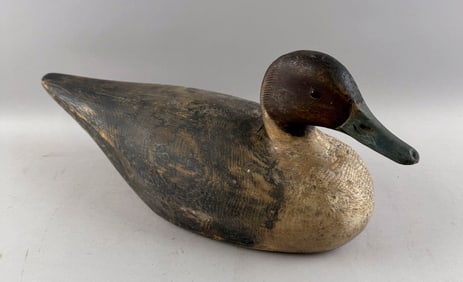 A. ELMER CROWELL PINTAIL DRAKE DECOY East Harwich, Massachusetts, 1862-1952 Length 18".
