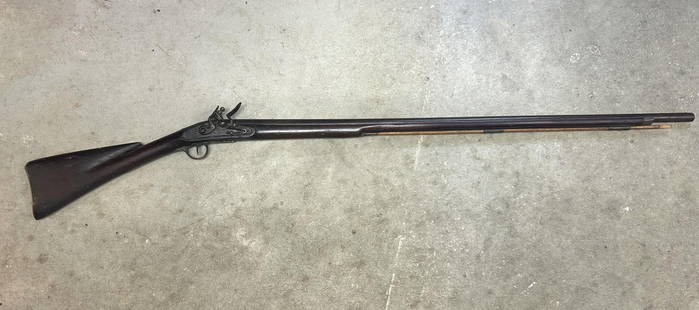 ENGLISH FLINTLOCK FOWLER 19th Century Total length 57".: ENGLISH FLINTLOCK FOWLER19th CenturyApprox. 20-ga.Total length 57".