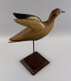 R.D. WILSON DECORATIVE FLYING DOVE Little Rock, Arkansas, Contemporary Length 12". With stand.