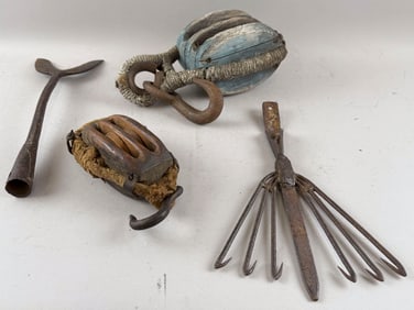 FOUR MARINE IMPLEMENTS 19th Century
