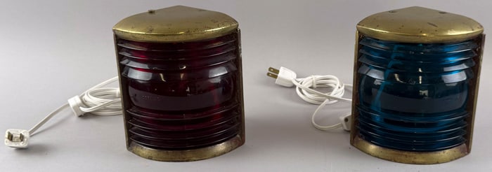 THREE MARINE LIGHTS Late 19th/Early 20th Century