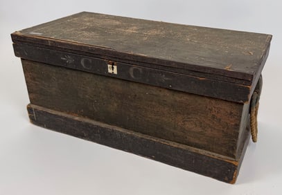 SEA CHEST 19th Century Height 16". Width 37". Depth 18".