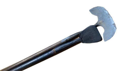 TWO IRON BLUBBER SPADES 19th Century Lengths 56" and 61.5".