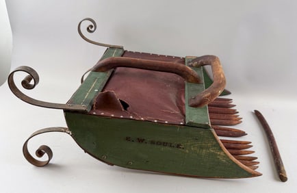 CRANBERRY SCOOP Late 19th Century Height 17".