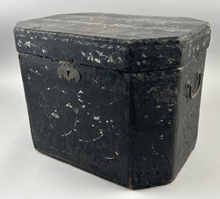 CHINESE TEA CADDY 19th Century Height 11". Width 14.5". Depth 10.25".