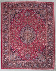 MESHED RUG: 9'9" X 12'6" Second Half of the 20th Century