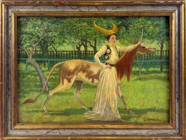 JOHN JOSEPH ENNEKING (Massachusetts/New York/Maine/Ohio, 1841-1916), Mythological scene of a woman