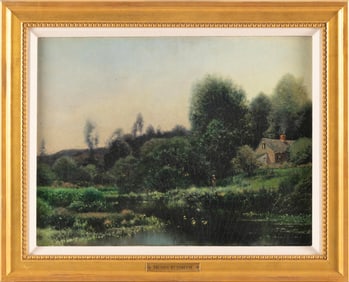 ATTRIBUTED TO HENRY PEMBER SMITH (New York/Connecticut/New Jersey, 1854-1907), A house nestled in