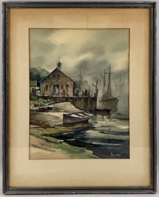 WALLACE NUTTING (Massachusetts/Rhode Island, 1861-1941), "Honeymoon Stroll"., Hand-colored