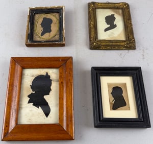 FOUR SILHOUETTES 19th Century