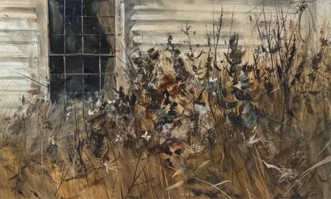 MURRAY JACKSON WENTWORTH (Massachusetts, 1927-2008), "August Sun, 1965"., Watercolor, 13.75" x 22.5"