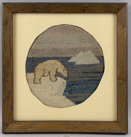 FRAMED GRENFELL MAT Canada, 20th Century Framed 12.5" x 12.5".