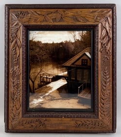FOLIATE-CARVED FRAME Early 20th Century 19" x 16.5".